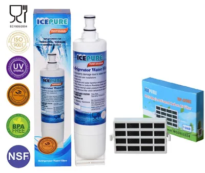 Produktbild von Alapure Wasserfilter geeignet für Bauknecht SBS003 und antibakterieller Luftfilter HYG001