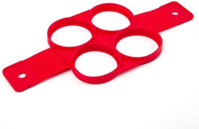 Immagine prodotto di Go Go Gadget – Stampo per torte – Preparate facilmente 4 porzioni uguali – pancake, uova strapazzate, frittate e altro ancora – Spatola in silicone per stampi