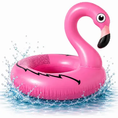 Produktbild von Aufblasbar Flamingo Schwimmring pink Schwimmreifen Pool & Wasser für Erwachsene & Kinder (Flamingo)