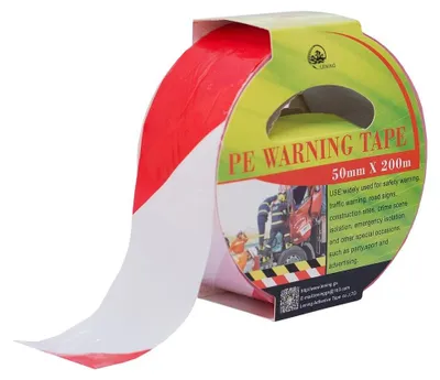 Produktbild von Kunststoff-Warnband Rot-Weiß 200 Meter x 50 mm für Absperrung und Markierung