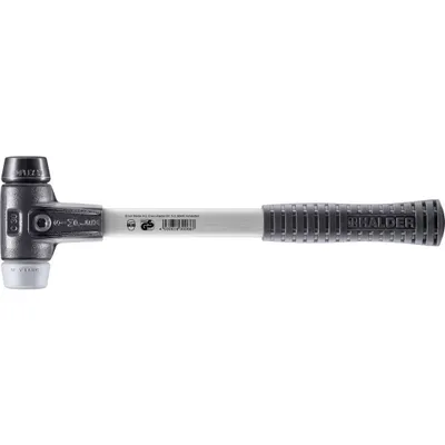 Produktbild von HALDER SIMPLEX Schonhammer Ø 30 mm Gummi schwarz / TPE-mid grau mit verstärktem Tempergussgehäuse und Fiberglasstiel