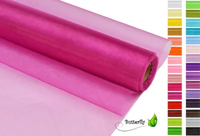 Produktbild von 9m Rolle Organza 16cm CRYSTAL, Farbauswahl:fuchsia / magenta 183D