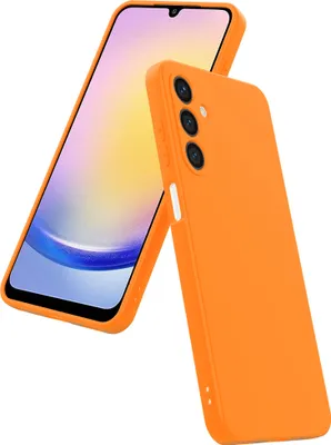 Produktbild von Smartphonica Telefon Fall geeignet für Samsung Galaxy A25 Silikon mit weichen schützenden innen - BackCover Fall weich innen - Orange