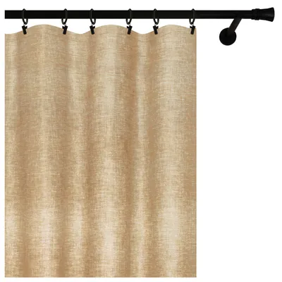 Produktbild von Fertigvorhänge mit Kräuselband 140x260 cm 2 Stücke Leinenmuster Vorhänge für Wohnzimmer