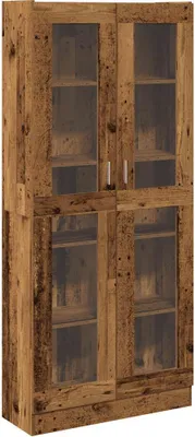 Zdjęcie produktu dla vidaXL Highboard o wyglądzie starego drewna 82,5x30,5x185 cm materiał drewnopochodny