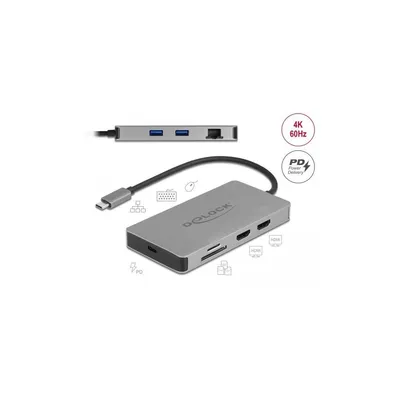 Produktbild von Delock USB Type-C™ Dockingstation 4K - Dual HDMI MST / USB 3.2