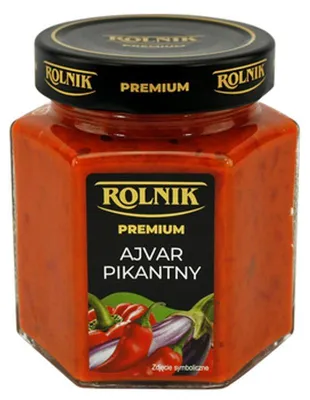 Zdjęcie produktu dla Rolnik Pasta Paprykowo-Bakłażanowa Ajvar Pikantna 300 g