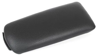 Obrázek produktu pro Audi A4 B6 00-04 Klapka loketní opěrky s knoflíkem a potahem, sada z černé umělé kůže, silné panty