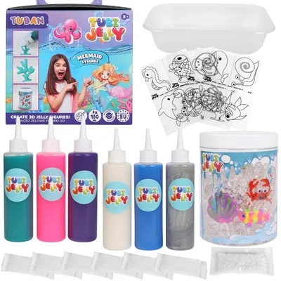 Produktbild von TUBAN Kreativset mit Gelstiften für Wasser, 3D-Gel-Figuren, Magisches Aquarium, 8+