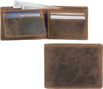 Produktbild von Greenburry Geldbörse Leder braun quer Vintage Portemonnaie Geldbeutel 6KF
