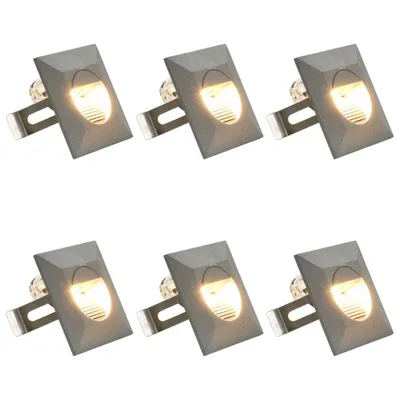 Immagine prodotto di The Living Store Luci da parete per esterni 6 pz. LED 5 W Argento Quadrato