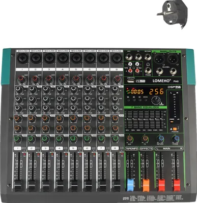 Obrázek produktu pro Zvukový mixér, 256 DSP efektů, 8 XLR vstupů, EU PLUGS