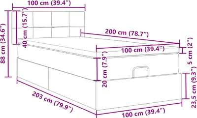 Zdjęcie produktu dla VidaXL 3312284, Łóżko ze skrzynią/schowkiem, Prostokątny, Drewno, Jasny Szary, Jasny Szary, 140 kg
