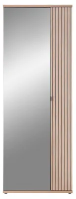 Produktbild von Garderobenschrank - 81 x 220 cm - 2 Türen - Riva Eiche Nachbildung - mit Spiegel