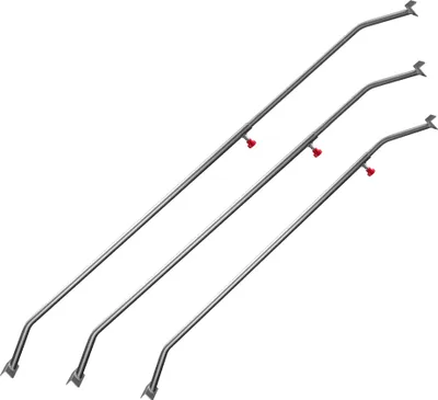 Produktbild von Wiltec 3x Flachplanenbügel 108-150 cm für Anhänger, verstellbare Aluminiumbügel für Anhängerplanen, Planenspanner für Flachplanen