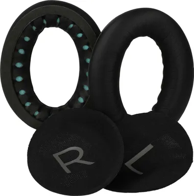 Produktbild von vhbw 2x Ohrpolster kompatibel mit Bose QuietComfort, QuietComfort 45, QC45 Kopfhörer Headset, Schaumstoff / Kunstfaser Schwarz