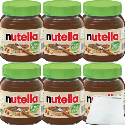 Produktbild von nutella plant based vegan 6er Pack (6x350g Glas) + usy Block