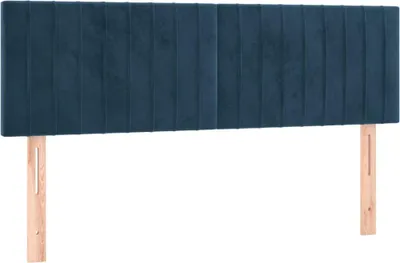 Obrázek produktu pro vidaXL Čela postele, tmavě modrá, 144 x 5 x 78/88 cm, samet