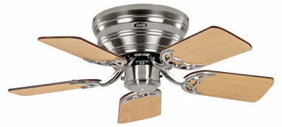 Image de Ventilateur de plafond avec chainette Classic Flat III Chrome brossé 75