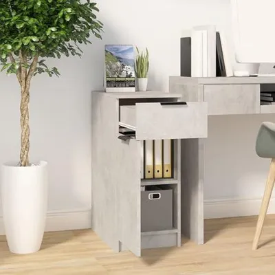 Produktbild von Büroschrank in Betongrau 33,5x50x75 cm aus Holzwerkstoff