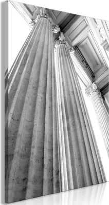 Produktbild von Italienischer Leinwand Leinwandbild - Stone Columns (1 Part) Vertical 60x90 cm Städte d-B-0355-b-a