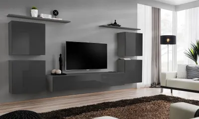 Zdjęcie produktu dla Ściana do salonu RIONATA 4 - grafit