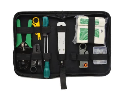 Image de GEKO Kit d'outils universel pour l'installation de réseaux et de câbles téléphoniques, 9 pièces, G30840
