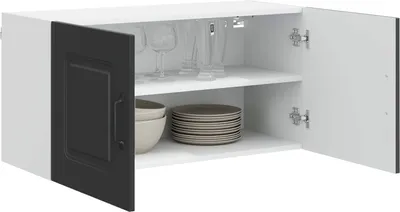 Produktbild von vidaXL Geschirrspülerfront Kalmar Schwarz 80 x 31 x 40 cm
