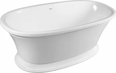 Produktbild von Polysan VELIA Freistehende Gussmarmor-Badewanne 167x83x62,5cm, weiß