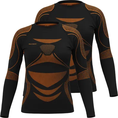 Produktbild von normani 2 x Thermooberteil Langarm Shirt Skiunterwäsche für Damen und Herren