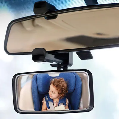 Produktbild von Baby-Autospiegel – Zusätzlicher Innenspiegel – Rücksitz-Monitorspiegel – Clip-Befestigung – Breiter Betrachtungswinkel – Für Baby & Kind – Schwarz [54939]