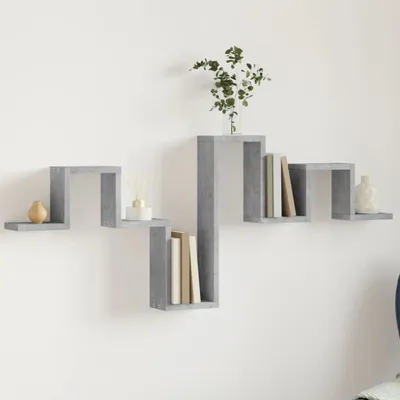 Obrázok produktu pre Maison Exclusive - Nástenná polica betónovo sivá 104,5x10x43 cm drevený materiál