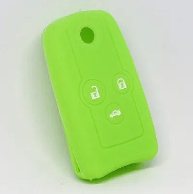 Produktbild von Auto Schlüssel Hülle Silikon Schutz Cover Fluoreszierend Grün kompatibel mit Honda Accord Jazz Civic CR-V 3 Tasten Klappschlüssel