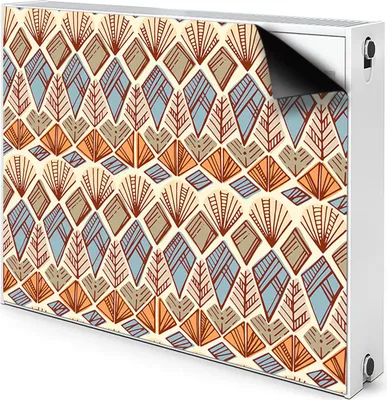 Obrázok produktu pre Magnetický obal na ohrievač Obal na ohrievač 80x60 cm - etnický, hnedý, vzor