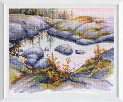 Produktbild von RTO Kreuzstich Set "Steine", Zählmuster, 25,5x21cm