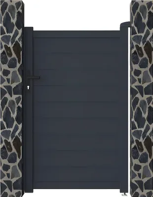 Produktbild von Weichensteller NAZARIO, massiv, aus anthrazitfarbenem Aluminium - 100 × 158 cm (B × H)