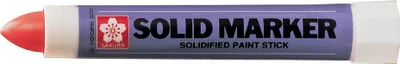 Zdjęcie produktu dla Sakura Solid Marker, Czerwony, Niebieski, Czerwony, -10 - 200 °C, Beton, Szkło, Żelazo, Skóra, Papier, Guma, Drewno, 132 mm, 1 szt.