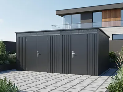 Produktbild von 2-Raum Metall Gerätehaus Skylight Duo 12,96 m²