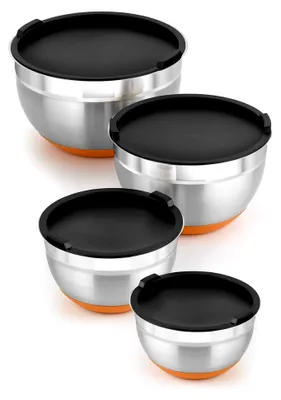 Produktbild von Efficient | Set mit 4 Edelstahlschüsseln (12|16|20|24 cm), 0,4l