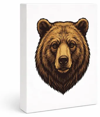 Produktbild von Braunbär Holzbild in 28x21 cm zum Stellen oder Aufhängen für Naturliebhaber
