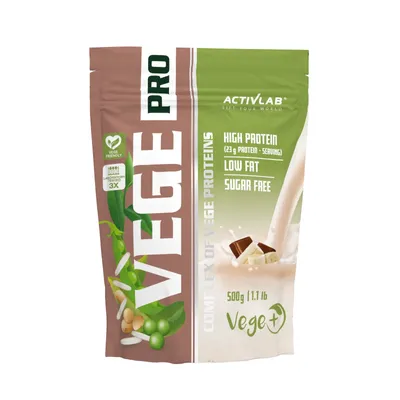 Immagine prodotto di Vege Pro 500 g, proteine isolate di soia al gusto di banana con cioccolato Activlab