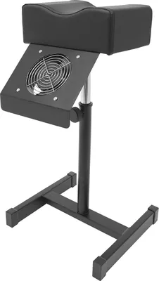 Produktbild von Pedikurstuhl mit Nagelstaubsauger, ergonomisches Design, integrierter Staubreinigungsventilator, schwarz