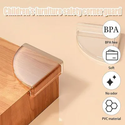 Produktbild von 50 Stück Silikon-Schutzschilder für Ecken, Kinder, Möbel, Sicherheitsschutz für Möbel und Tisch, Kinder-Schutz im Haus, transparent