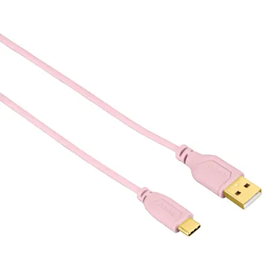 Produktbild von Hama 0.75m, USB2.0-C/USB2.0-A, 0,75 m, USB C, USB A, USB 2.0, Männlich/Männlich, Pink
