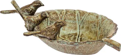 Produktbild von Vogeltränke Vogelbad Garten Vogelbecken Vogel Tränke Eisen grün