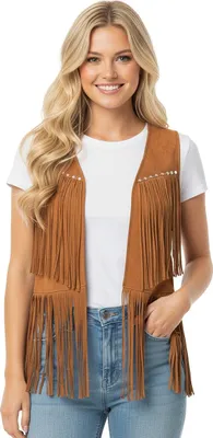 Produktbild von Hippie Fransenweste braun Fasching Karnevalskostüm Größe: M-L