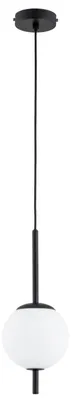 Zdjęcie produktu dla Lampa wisząca kula na sticku DIORA czarna 1xE14x10W metal wym:85x15x15cm IP20 Alfa