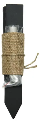 Produktbild von Decoris® Schiefer-Etiketten Schwarz mit Kreide 16,5 cm x 2,5 cm