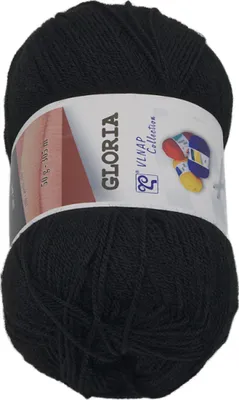 Zdjęcie produktu dla Przędza GLORIA – 50 g / 305 m – czarna