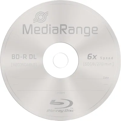 Produktbild von MediaRange MR507 BD-R Dual Layer Blu-ray Disc, 50GB, 10 Stück, mehrfarbig